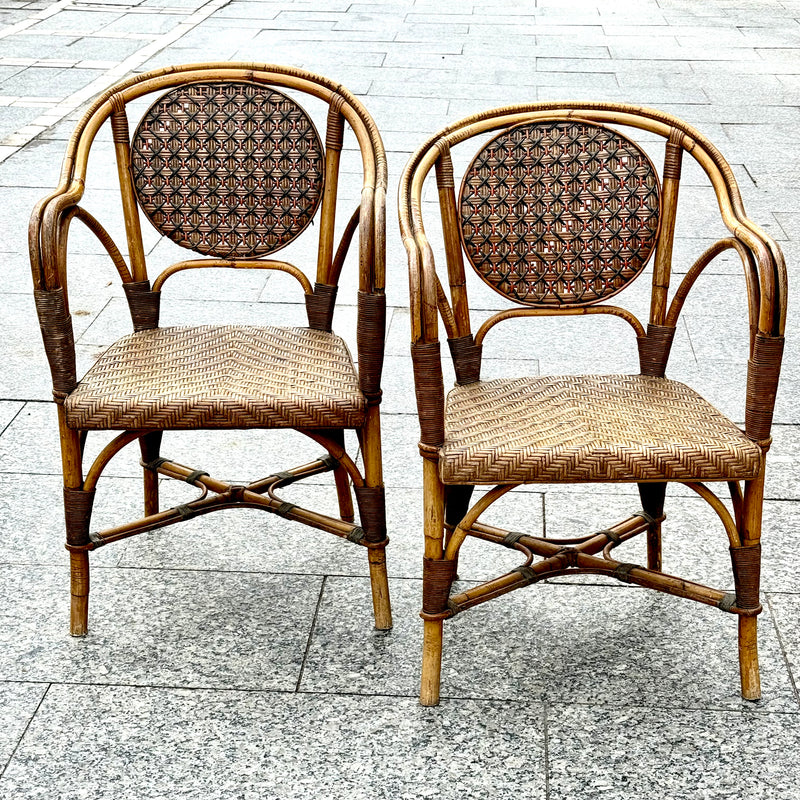 PAREJA DE BUTACAS DE RATÁN