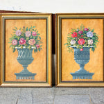 PAREJA DE CUADROS DE FLORES