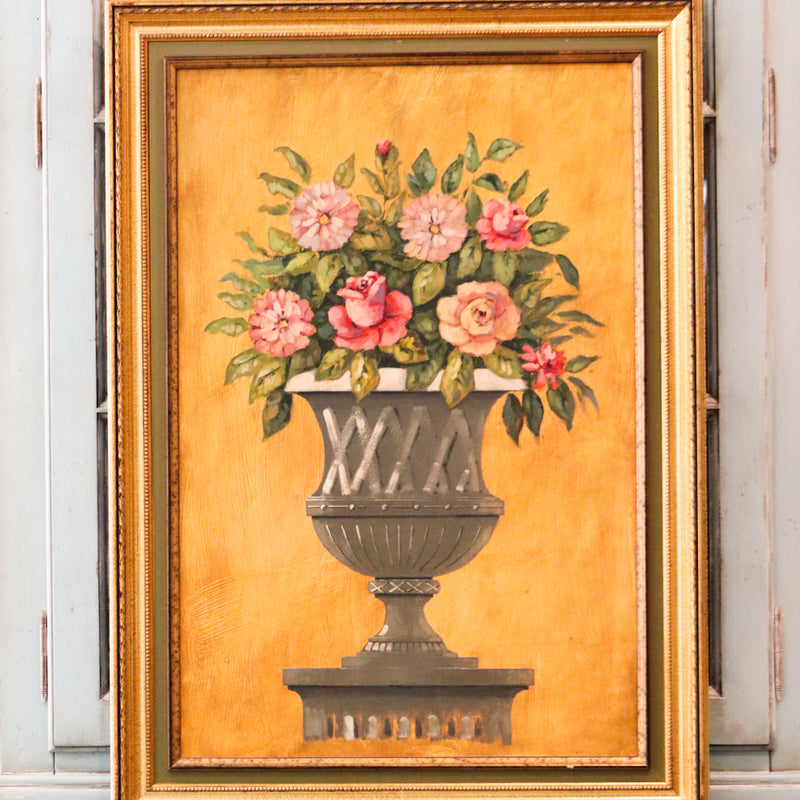 PAREJA DE CUADROS DE FLORES