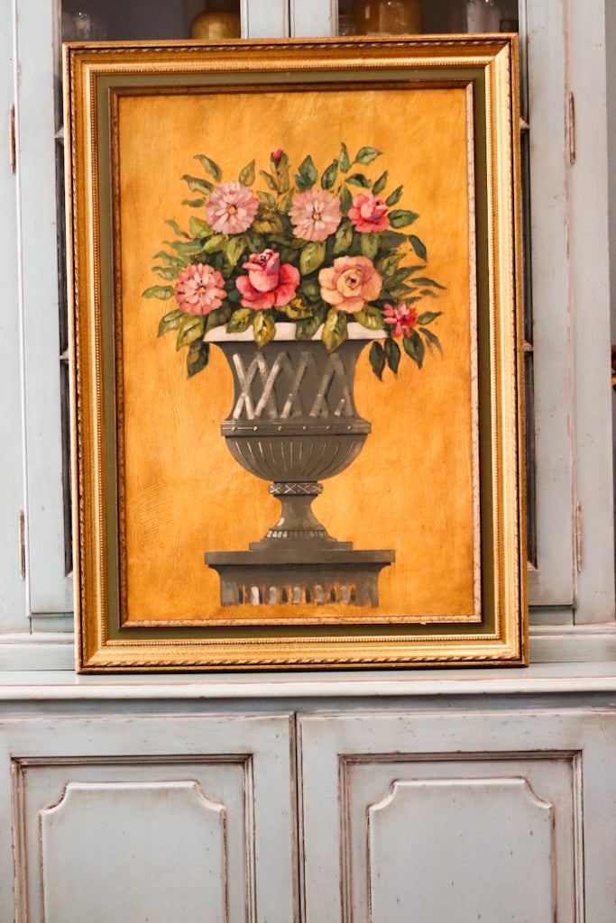 PAREJA DE CUADROS DE FLORES