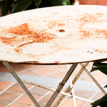MESA DE HIERRO PLEGABLE