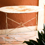 MESA DE HIERRO PLEGABLE